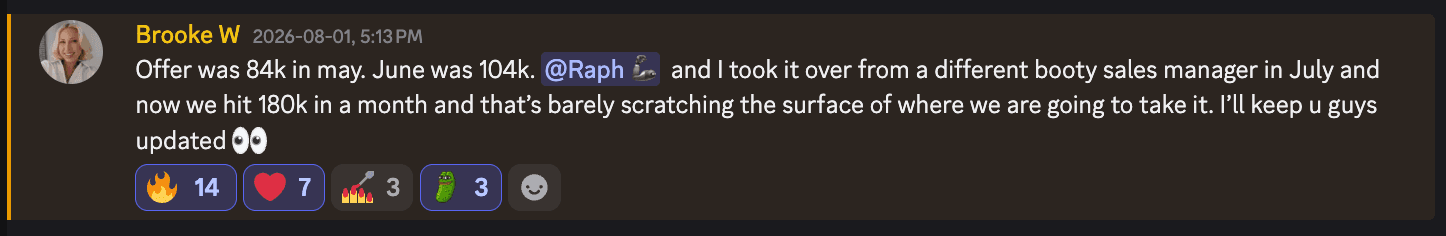 Discord message from Brooke W tagging Raph